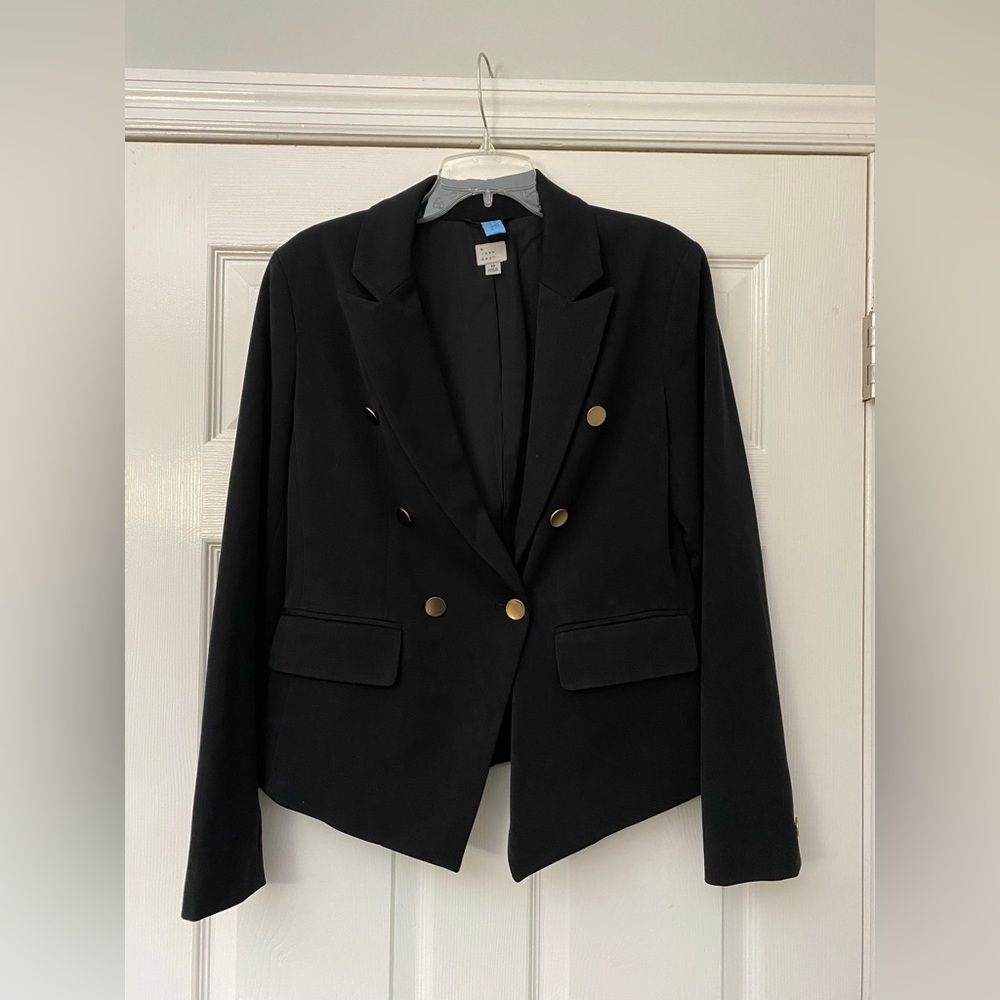 A New Day Black Dressy Black Blazer, Size 10.